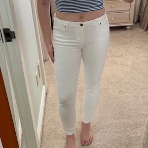 Liverpool Jeans White Low-Rise Skinny Jeans